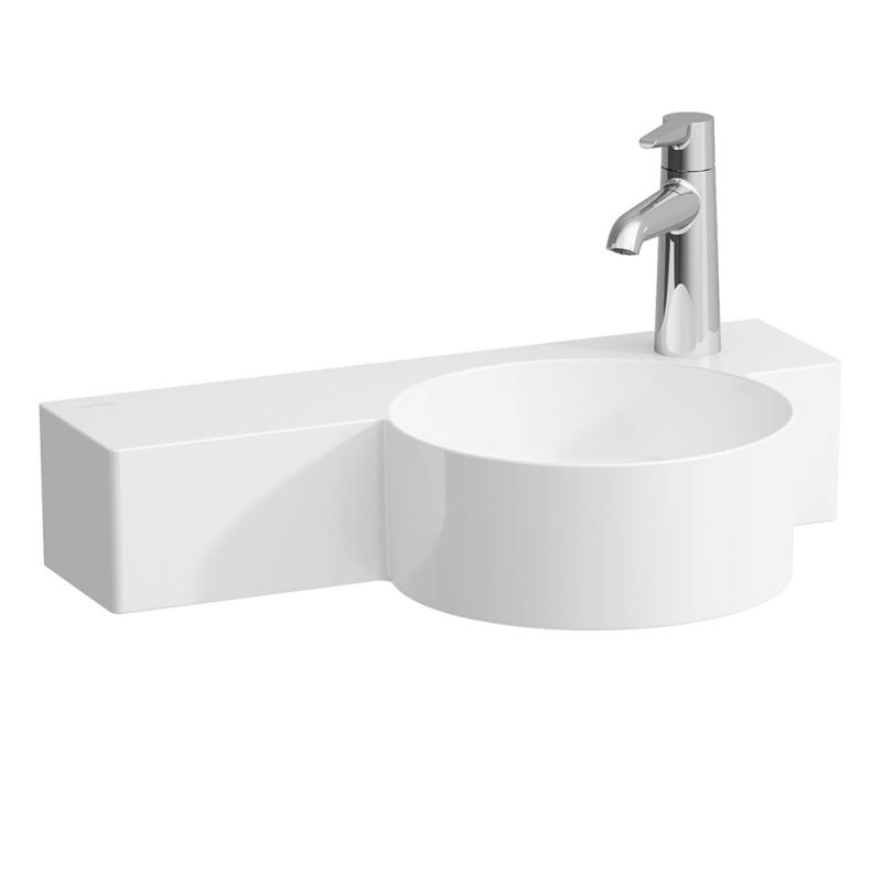 Міні-раковина для ванної Laufen Val 55х31,5 см з 1 отвором та полицею зліва кераміка білий матовий H8152847571141