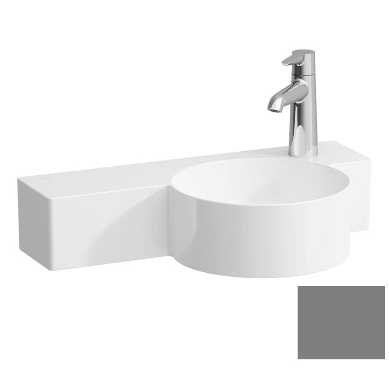 Мини-раковина для ванной Laufen Val 55х31,5 см с 1 отверстием и полкой слева керамика графит матовый H8152847581141