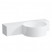 Мини-раковина для ванной Laufen Val 55х31,5 см без отверстий с полкой слева керамика белый H8152840001421