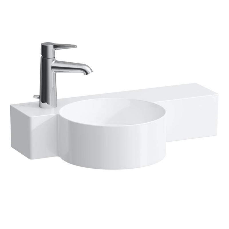 Мини-раковина для ванной Laufen Val 55х31,5 см с 1 отверстием и полкой справа керамика белый с покрытием LCC H8152834001131