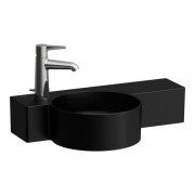 Мини-раковина для ванной Laufen Val 55х31,5 см с 1 отверстием и полкой справа керамика черный матовый H8152837161131