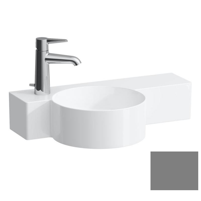 Мини-раковина для ванной Laufen Val 55х31,5 см с 1 отверстием и полкой справа керамика графит матовый H8152837581131