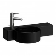 Мини-раковина для ванной Laufen Val 55х31,5 см с 1 отверстием подрезаемая керамика черный матовый H8152837168111