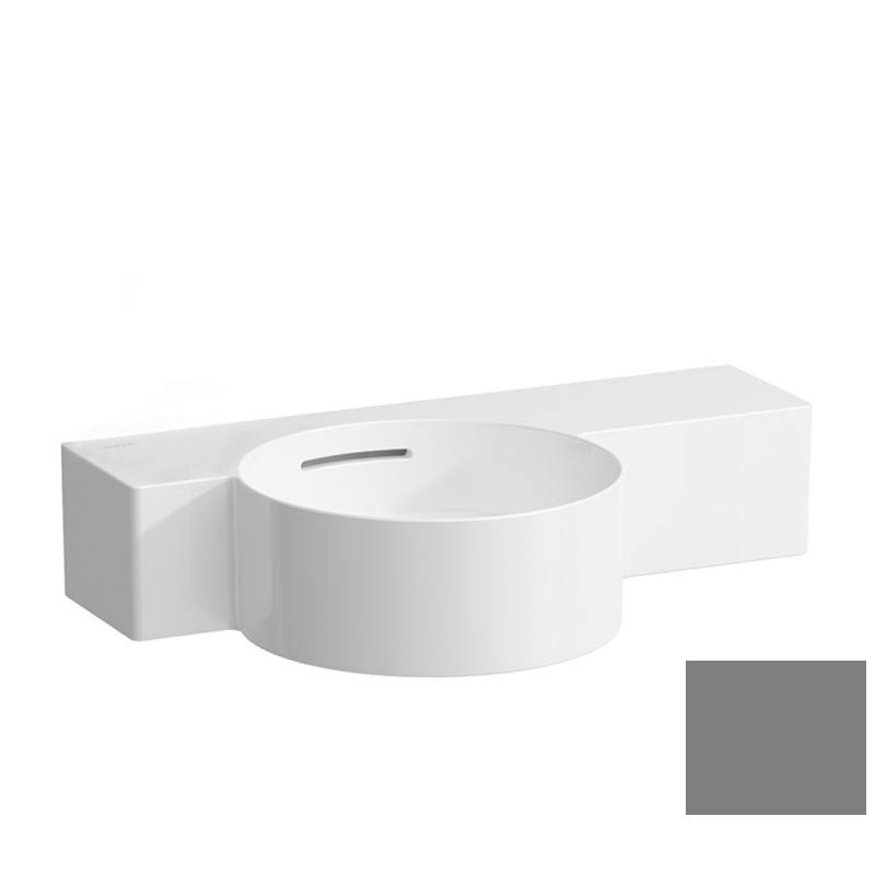 Міні-раковина для ванної Laufen Val 55х31,5 см без отворів підрізається кераміка графіт матовий H8152837588131