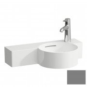 Міні-раковина для ванної Laufen Val 55х31,5 см з 1 отвором та полицею зліва кераміка графіт матовий H8152847581061