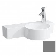 Мини-раковина для ванной Laufen Val 55х31,5 см с 1 отверстием и полкой слева керамика графит матовый H8152847581141