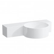 Мини-раковина для ванной Laufen Val 55х31,5 см без отверстий с полкой слева керамика белый с покрытием LCC H8152844001421