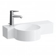 Мини-раковина для ванной Laufen Val 55х31,5 см с 1 отверстием и полкой справа керамика белый с покрытием LCC H8152834001131