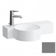 Мини-раковина для ванной Laufen Val 55х31,5 см с 1 отверстием и полкой справа керамика графит матовый H8152837581131