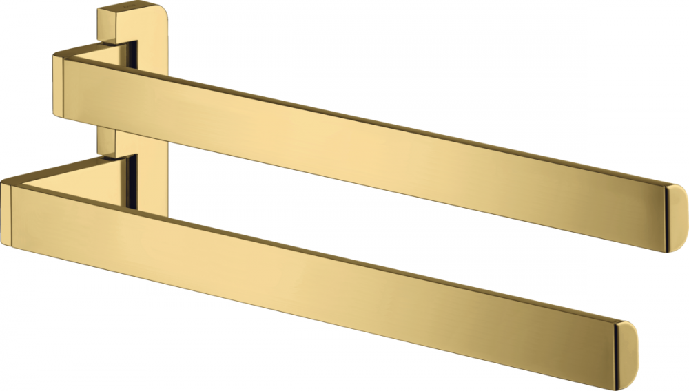 Держатель для полотенец Hansgrohe Axor Universal Softsquare двойной поворотный полированное золото 42821990