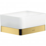 Мильниця для ванної Hansgrohe Axor Universal Softsquare метал/скло поліроване золото 42802990