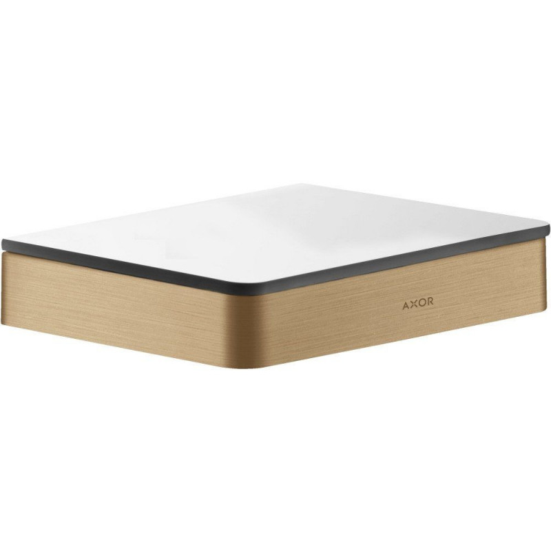 Полочка для ванной Hansgrohe Axor Universal Softsquare 150 мм шлифованная бронза 42840140