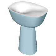 Раковина для ванной Kolpa San Milo 70x51 см отдельностоящая с сифоном Kerrock голубой/белый 592920