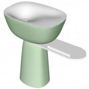 Раковина для ванної Kolpa San Milo 70x51 см окремо стоїть з полицею і сифоном Kerrock салатовий/білий 592420