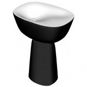 Раковина для ванной Kolpa San Milo 70x51 см отдельностоящая с сифоном Kerrock черный/белый 561690