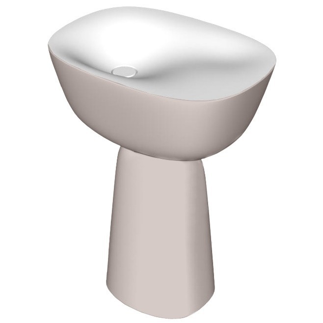 Раковина для ванної Kolpa San Milo 70x51 см окремо стояча з сифоном Kerrock пісочний/білий 561700