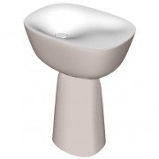 Раковина для ванной Kolpa San Milo 70x51 см отдельностоящая с сифоном Kerrock песочный/белый 561700