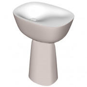 Раковина для ванної Kolpa San Milo 70x51 см окремо стояча з сифоном Kerrock пісочний/білий 561700