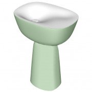 Раковина для ванной Kolpa San Milo 70x51 см отдельностоящая с сифоном Kerrock салатневый/белый 561720