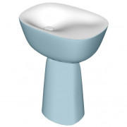 Раковина для ванної Kolpa San Milo 70x51 см окремо стояча з сифоном Kerrock блакитний/білий 592920