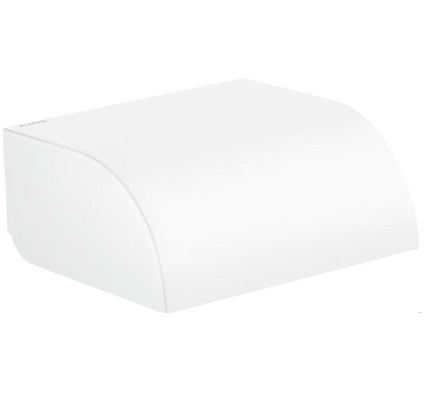 Тримач для туалетного паперу Hansgrohe Axor Universal Circular із кришкою матовий білий 42858700