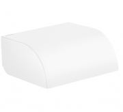 Держатель для туалетной бумаги Hansgrohe Axor Universal Circular с крышкой матовый белый 42858700