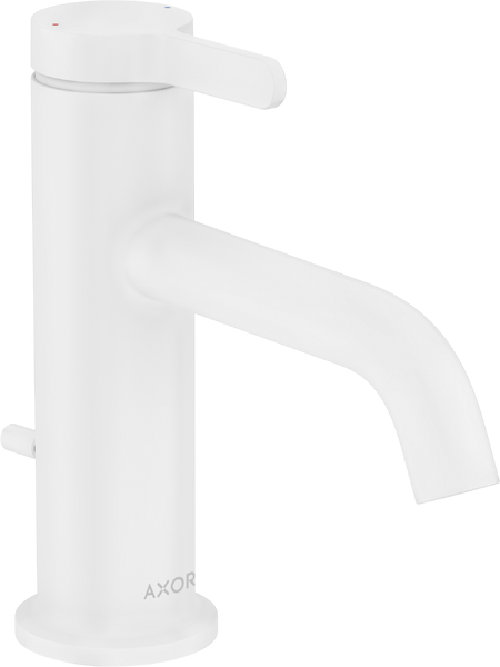 Смеситель для раковины Hansgrohe Axor One однорычажный с донным клапаном матовый белый 48000700