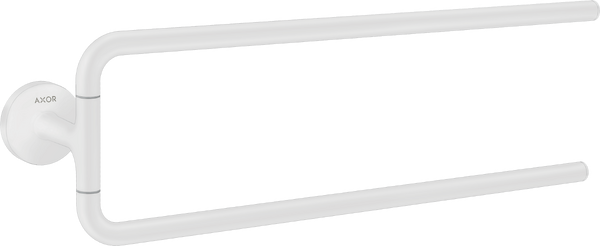 Держатель для полотенец Hansgrohe Axor Universal Circular двойной металл матовый белый 42822700