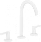 Смеситель для раковины Hansgrohe Axor One на 3 отверстия с донным клапаном Push-Open матовый белый 48050700