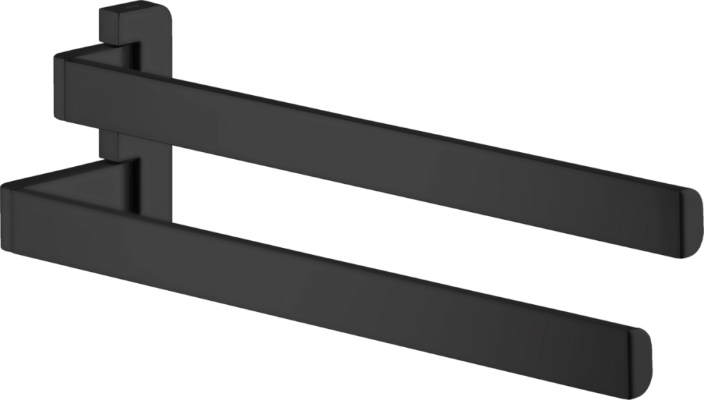 Держатель для полотенец Hansgrohe Axor Universal Softsquare двойной поворотный матовый черный 42821670