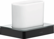 Стакан для зубных щеток Hansgrohe Axor Universal Softsquare металл/стекло матовый черный 42834670