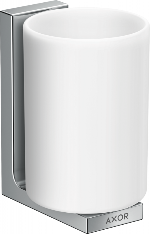Стакан для зубных щеток Hansgrohe Axor Universal Rectangular металл/стекло хром 42604000