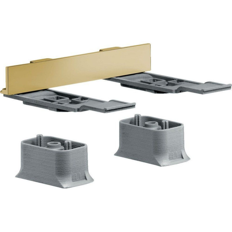 Комплект адаптеров для монтажа аксессуаров на рейлинг Hansgrohe Axor Universal Softsquare полированное золото 42870990