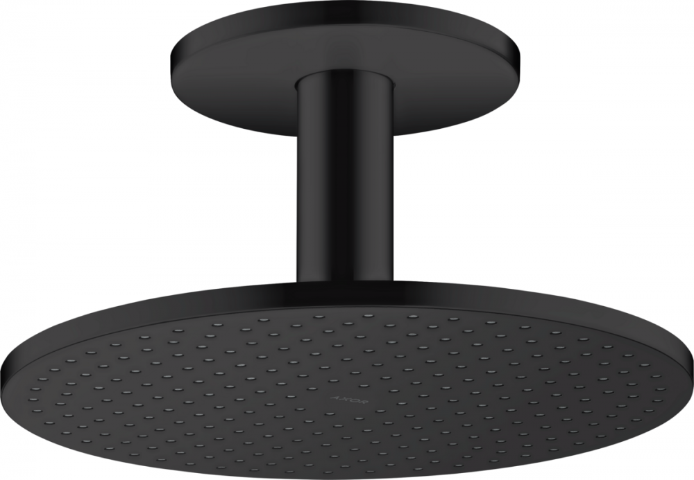 Верхний душ Hansgrohe Axor ShowerSolutions Ø300 мм 1 режим с потолочным подсоединением матовый черный 35301670