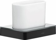 Склянка для зубних щіток Hansgrohe Axor Universal Softsquare метал/скло матовий чорний 42834670