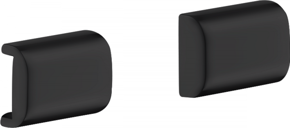 Декоративна накладка для рейлінгу Hansgrohe Axor Universal Softsquare матовий чорний 42871670