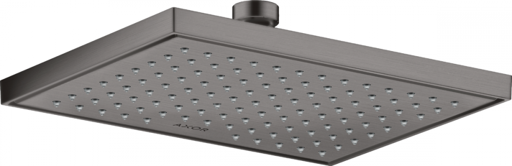 Лійка для верхнього душу Hansgrohe Axor ShowerSolutions 245х185 мм 1-режимна EcoSmart+ чорний шліфований хром 35387340