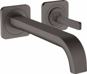 Смеситель для раковины Hansgrohe Axor Citterio E настенный шлифованный черный хром 36106340