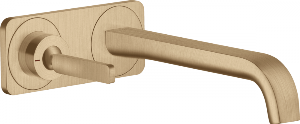 Смеситель для раковины Hansgrohe Axor Citterio E настенный шлифованная бронза 36114140