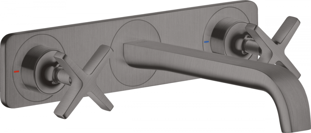 Смеситель для раковины Hansgrohe Axor Citterio E настенный шлифованный черный хром 36115340