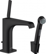 Смеситель для раковины Hansgrohe Axor Citterio E с гигиеническим душем шлифованный матовый черный 36130670