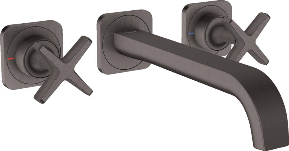 Смеситель для раковины Hansgrohe Axor Citterio E настенный  шлифованный черный хром 36107340