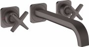 Смеситель для раковины Hansgrohe Axor Citterio E настенный  шлифованный черный хром 36107340