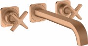 Смеситель для раковины Hansgrohe Axor Citterio E настенный шлифованная бронза 36107140