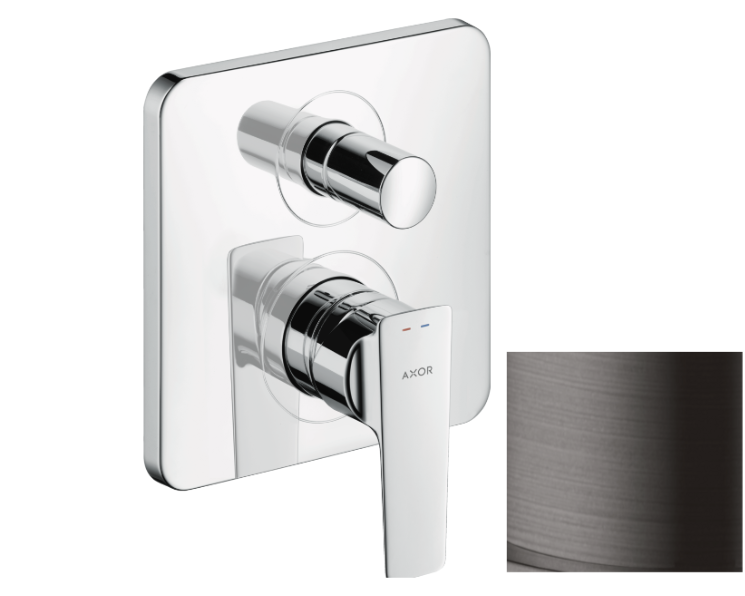 Смеситель скрытого монтажа Hansgrohe Axor Citterio E со встроенной защитной комбинацией EN1717 шлифованный черный хром 36457340