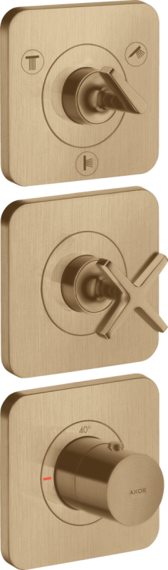 Термостат прихованого монтажу Hansgrohe Axor Citterio E 3 споживача шліфована бронза 36704140
