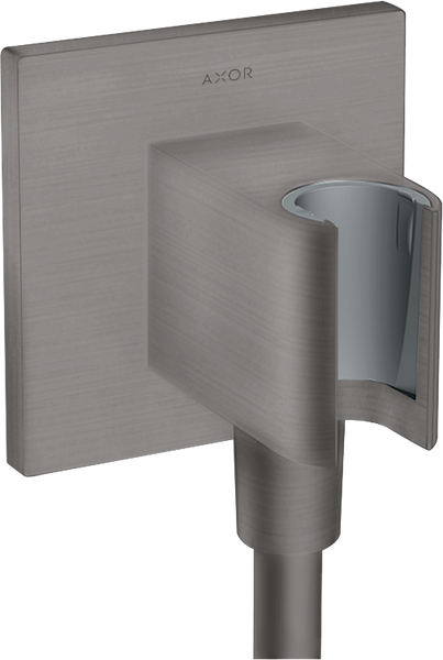 Шлангове приєднання Hansgrohe Axor ShowerSolutions квадратне з тримачем шліфований чорний хром 36734340