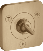 Запірний/перемикач вентиля прихованого монтажу Hansgrohe Axor Citterio E Trio/Quattro шліфована бронза 36772140