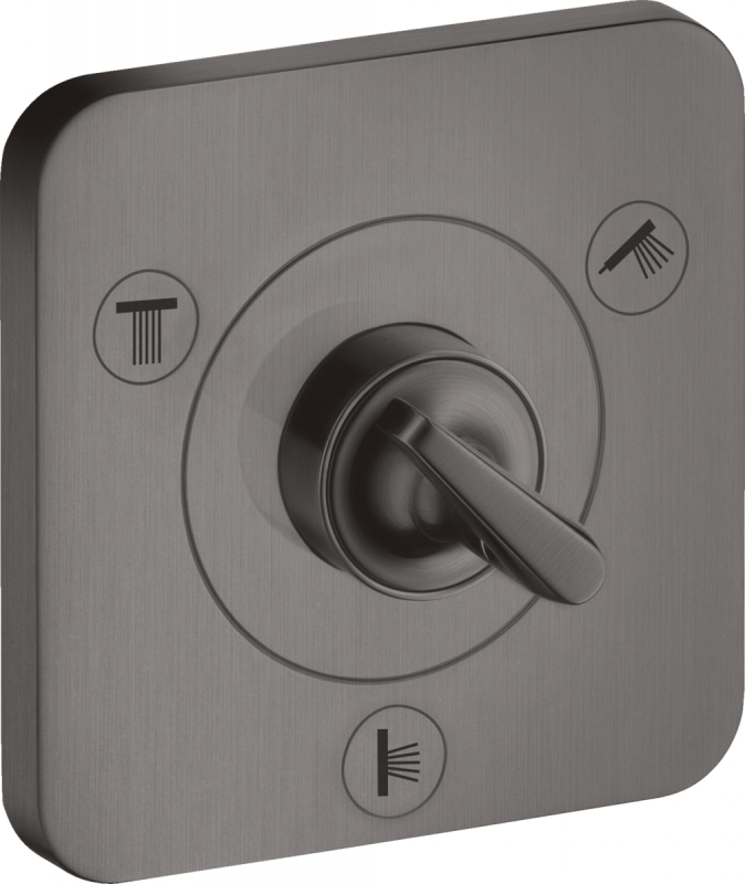 Запірний/перемикач вентиля прихованого монтажу Hansgrohe Axor Citterio E Trio/Quattro шліфований чорний хром 36772340