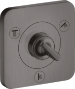 Запірний/перемикач вентиля прихованого монтажу Hansgrohe Axor Citterio E Trio/Quattro шліфований чорний хром 36772340